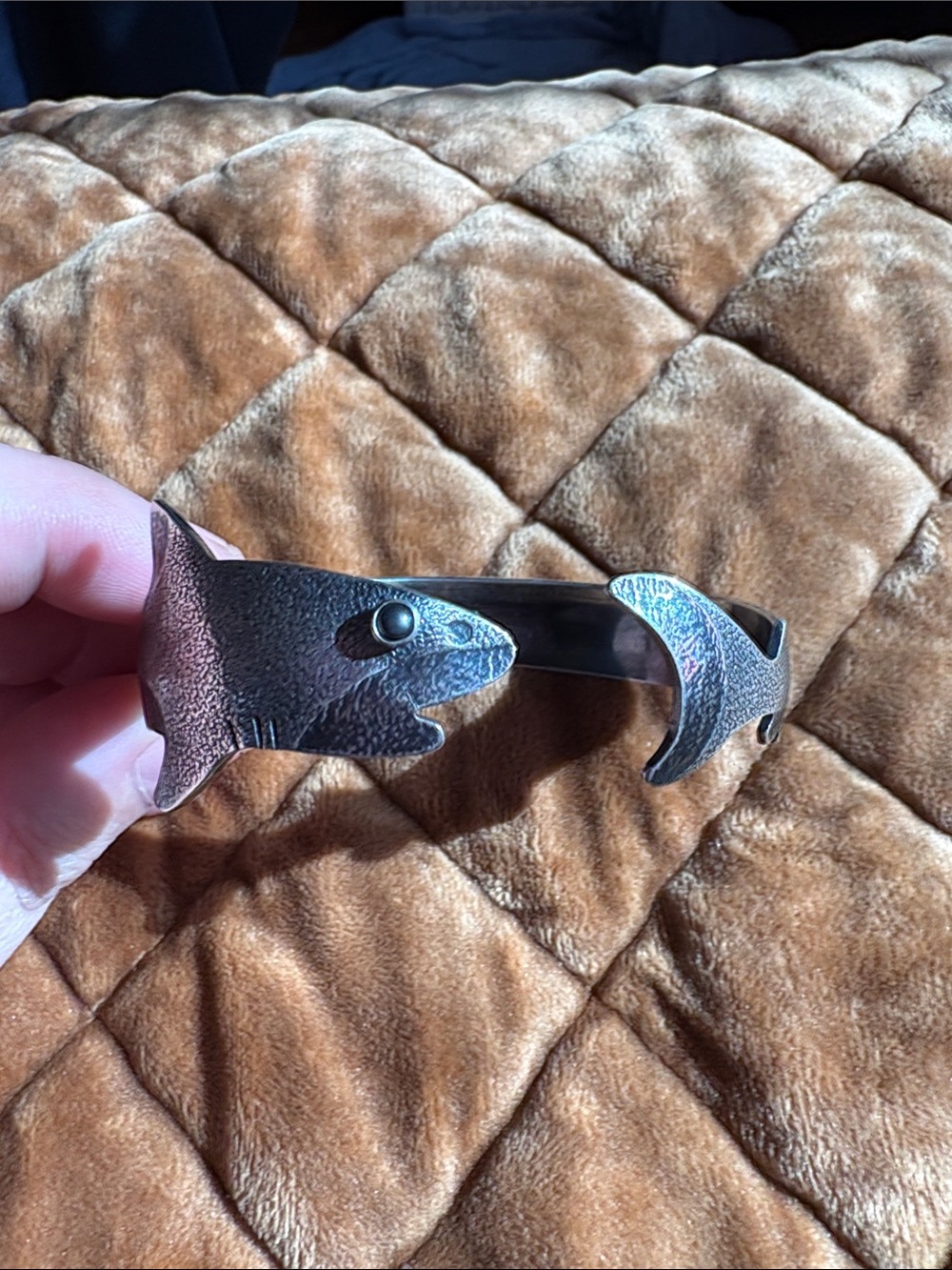 Sterling Silver Shark Bangle